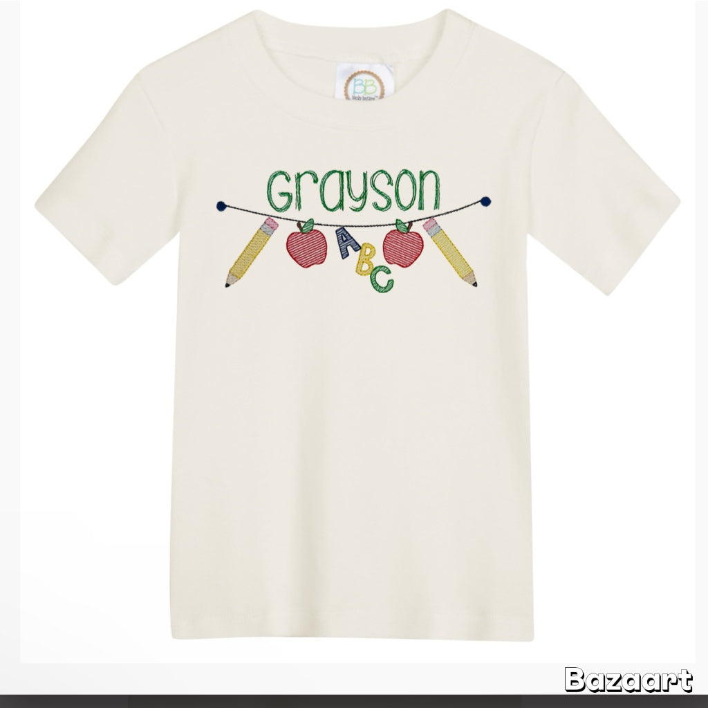 Back to school designs tee