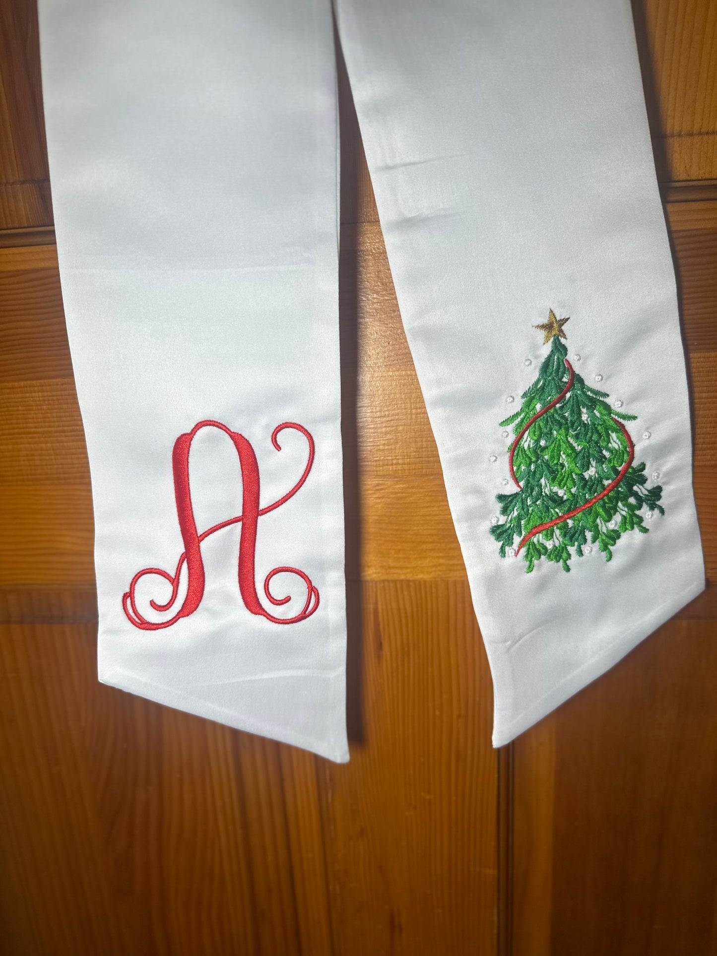 Christmas tree wreath sash (sash only)