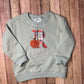 Intial pumpkin appliqué sweatshirt