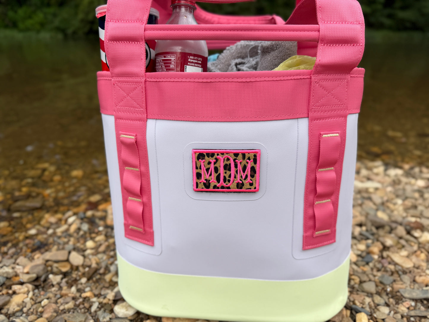 Scalloped monogram Velcro patches