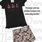 Embroidered Hog Ruffle tee and Bummie set