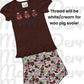 Embroidered Hog Ruffle tee and Bummie set