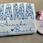 Blue and yellow floral mama applique tee or sweatshirt