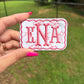 Scalloped monogram Velcro patches