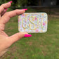 Scalloped monogram Velcro patches