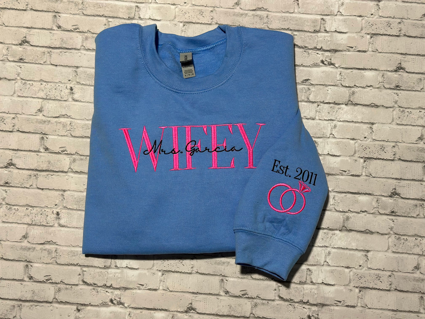 Embroidered Wifey shirts