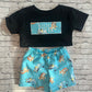 Blue Dog shirt and short set