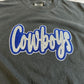 Glitter double applique cowboys tee