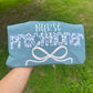 Floral appliqué nurse practitioner embroidered bow tee or sweatshirt