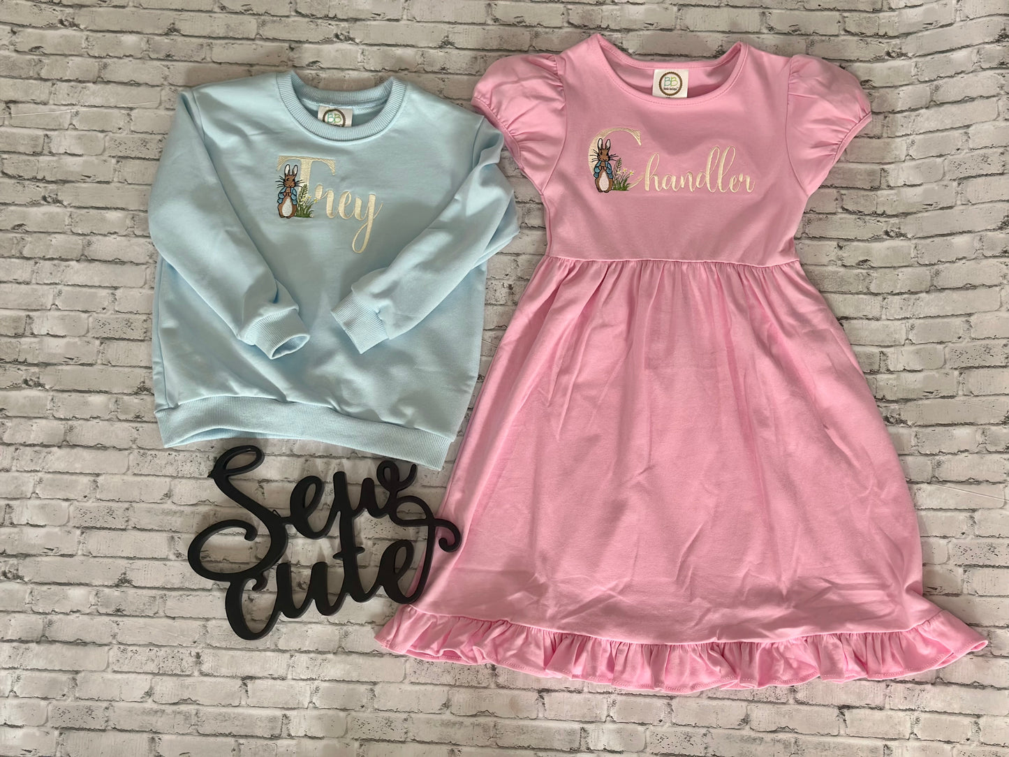 Peter Rabbit Empire short sleeve waist ruffle dress