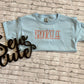 Simple embroidered name tee