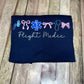 Flight medic & bows embroidered tee or sweatshirt