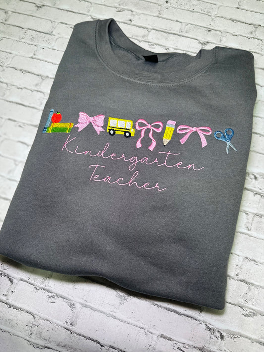 Teacher and bows tee or sweatshirt