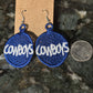 Cowboys FSL embroidered earrings