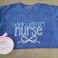 Floral appliqué Labor and Delivery, L&D Nurse embroidered bow tee or sweatshirt