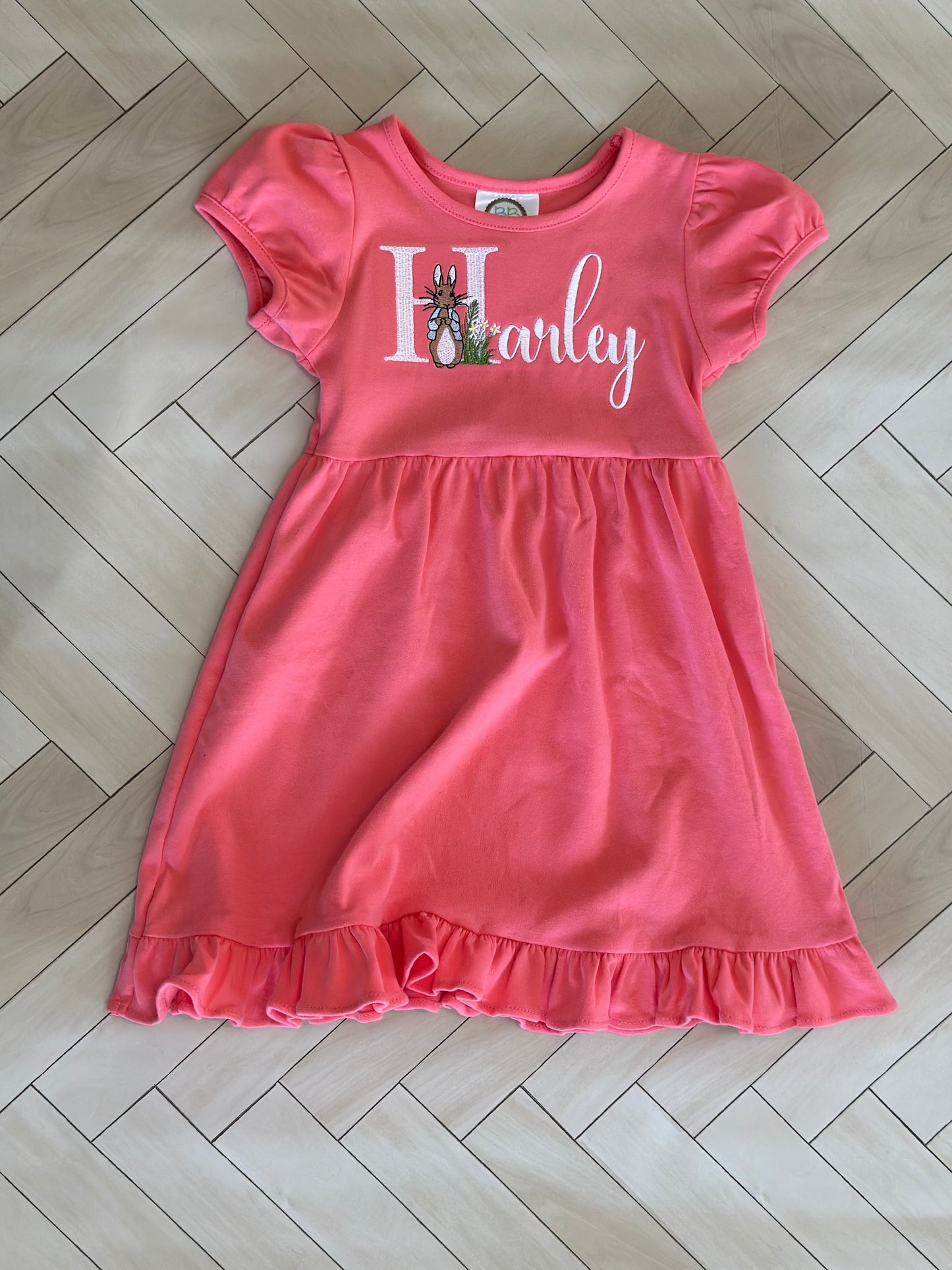 Peter Rabbit Empire short sleeve waist ruffle dress