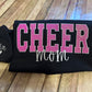 Cheer mom appliqué sweatshirt with side bows