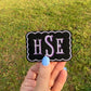 Scalloped monogram Velcro patches