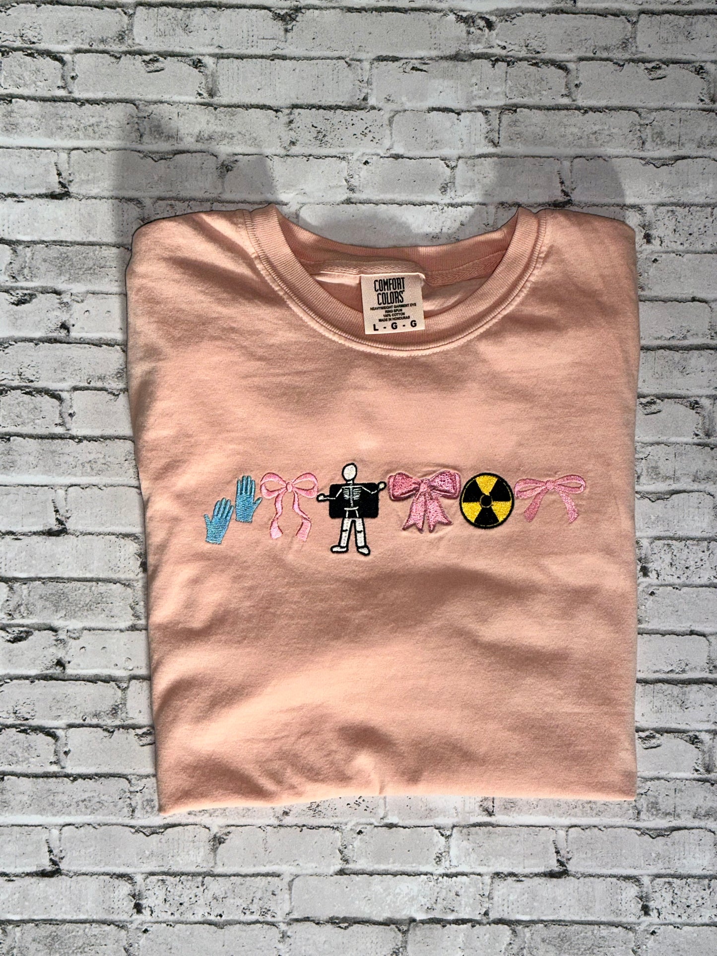 Radiology & bows embroidered tee or sweatshirt