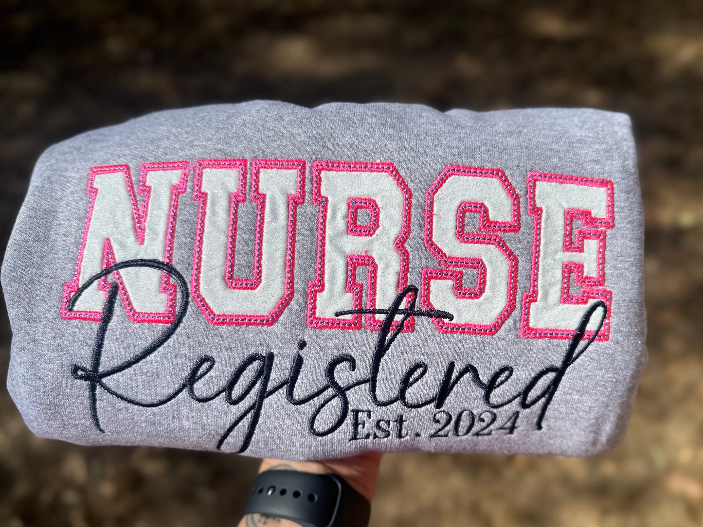 Registered Nurse Applique sweatshirt
