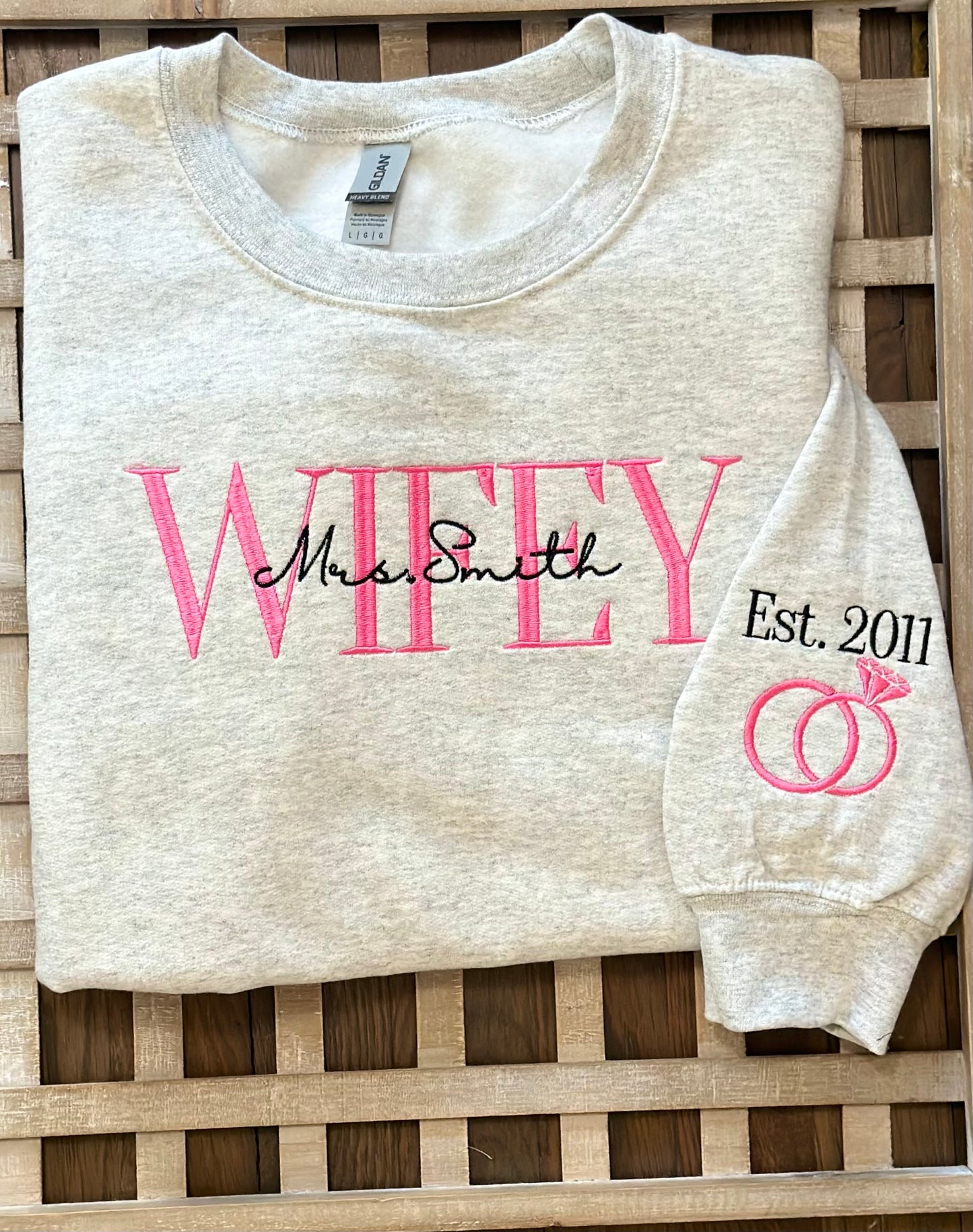 Embroidered Wifey shirts