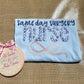 Floral appliqué same day surgery Nurse embroidered bow tee or sweatshirt