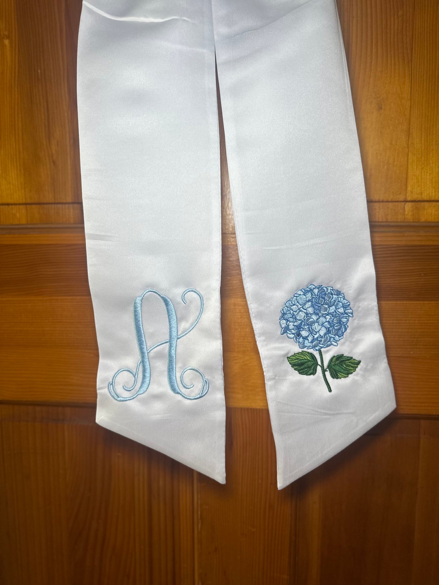 Hydrangea wreath sash (sash only)