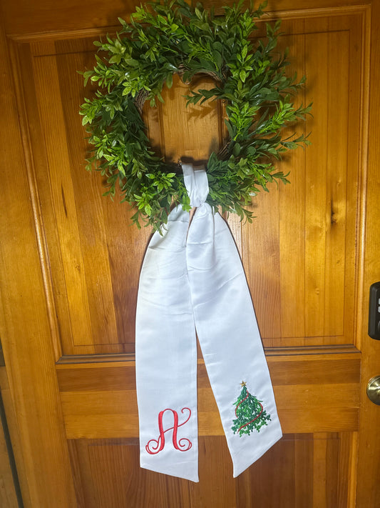 Christmas tree wreath sash (sash only)