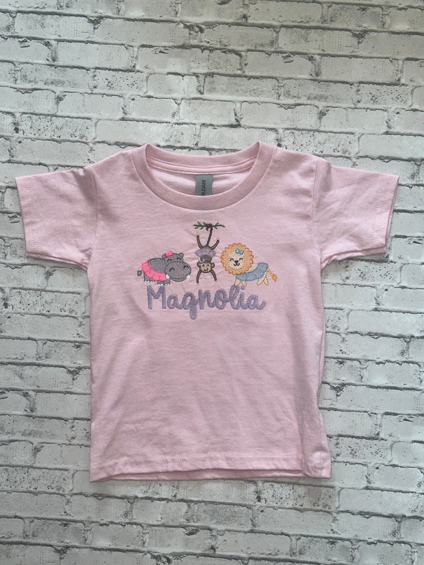 Zoo animal with tutu ruffle/unisex tee