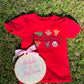 Zoo animal tee/ruffle tee