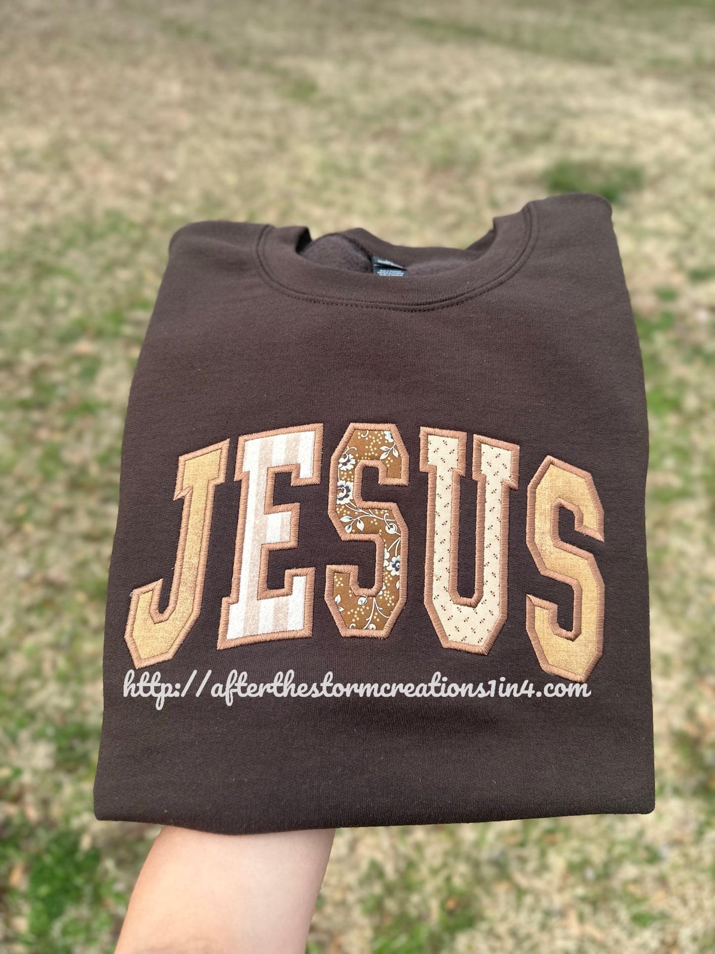 Neutral Jesus appliqué tee or sweatshirt