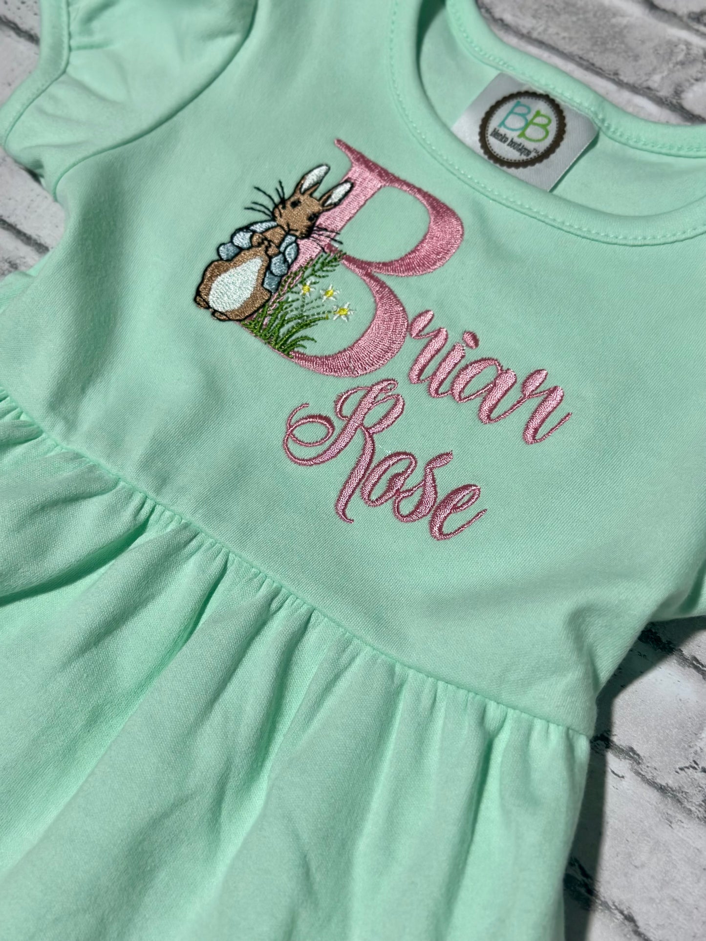 Peter Rabbit Empire short sleeve waist ruffle dress