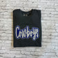 Glitter double applique cowboys tee