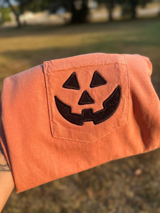Jack o lanterns CC pocket tee