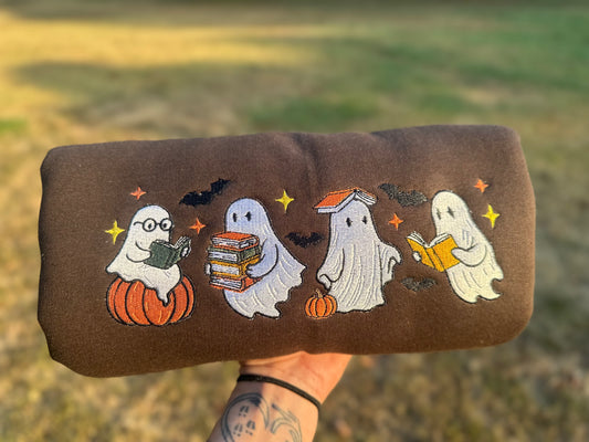 Ghost with books tee or sweatshirt