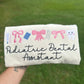 Pediatric Dental assistant & bows embroidered tee or sweatshirt