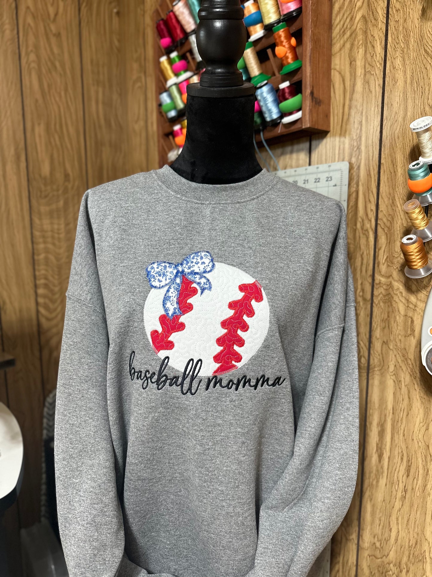 Baseball momma appliqué