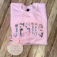 Jesus appliqué tee or sweatshirt