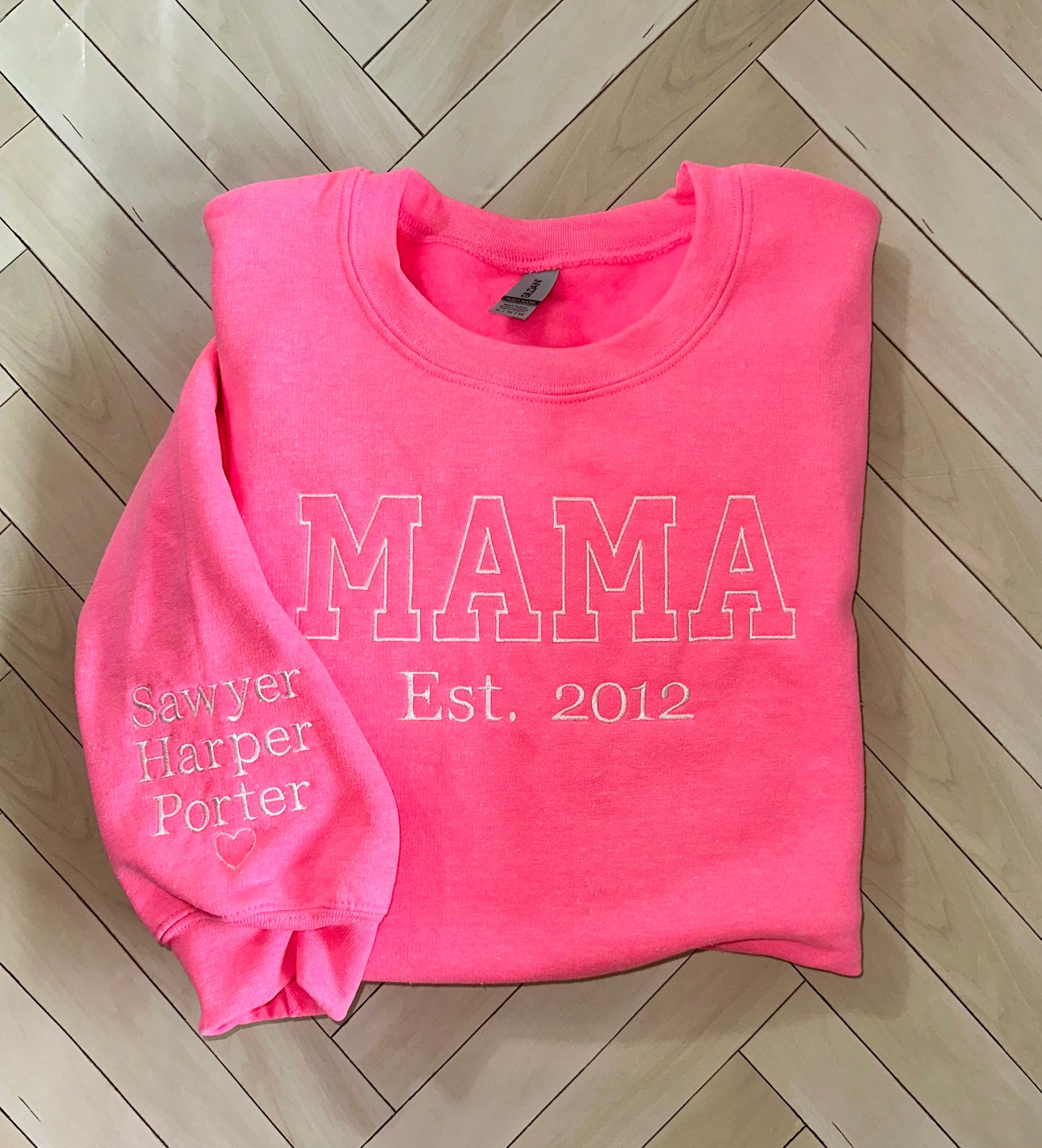 Embroidered outline name sweatshirt