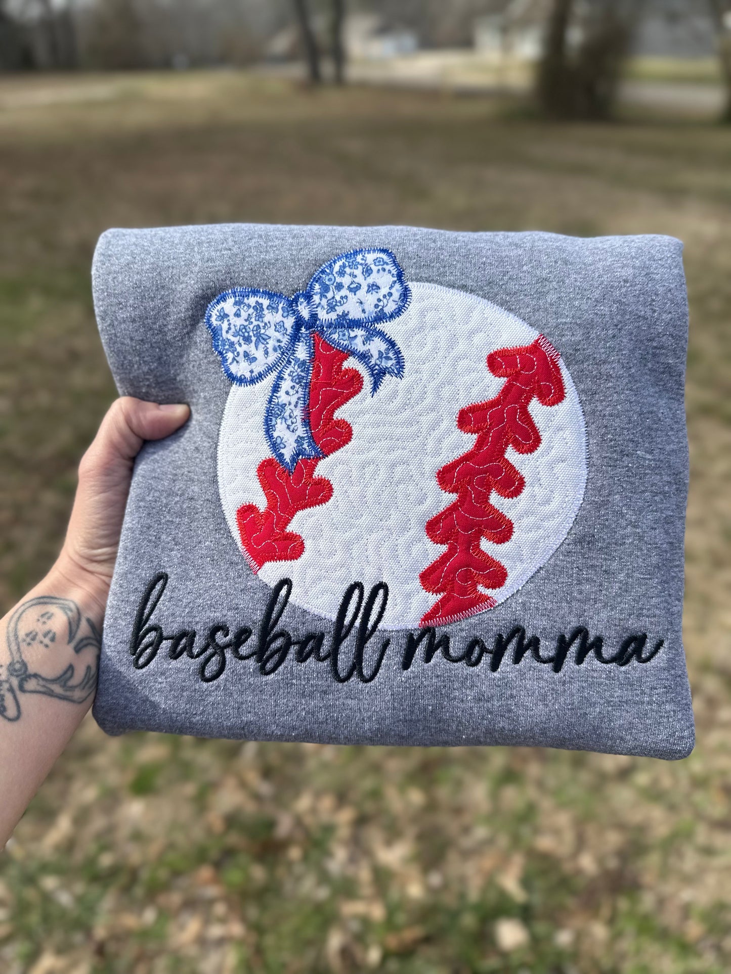 Baseball momma appliqué
