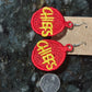 Chiefs FSL embroidered earrings