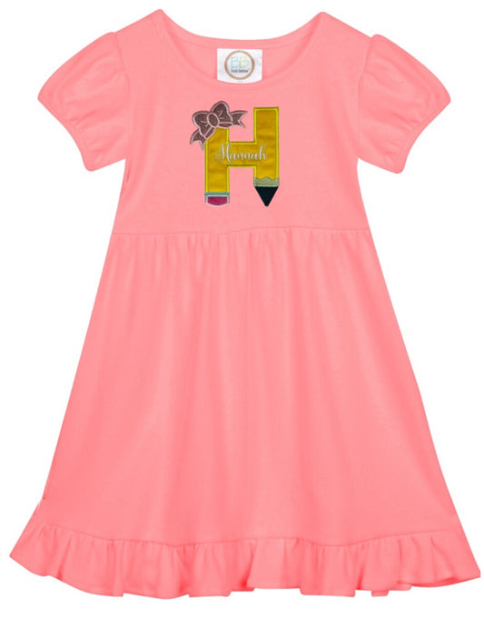 Pencil applique empire dress