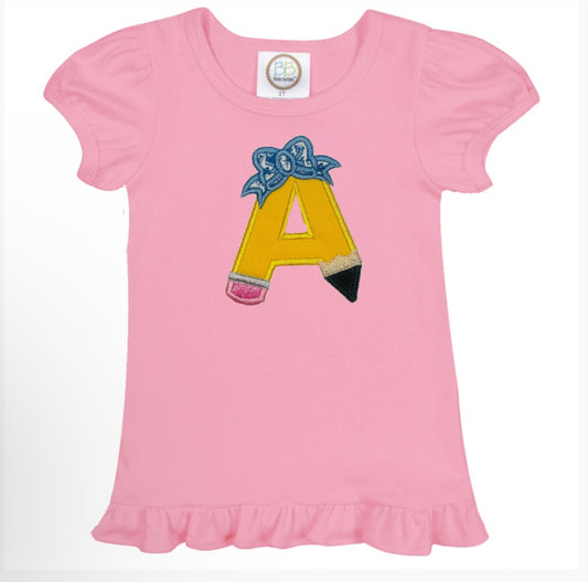 Pencil applique tee