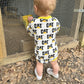 Machine brand tshirt romper