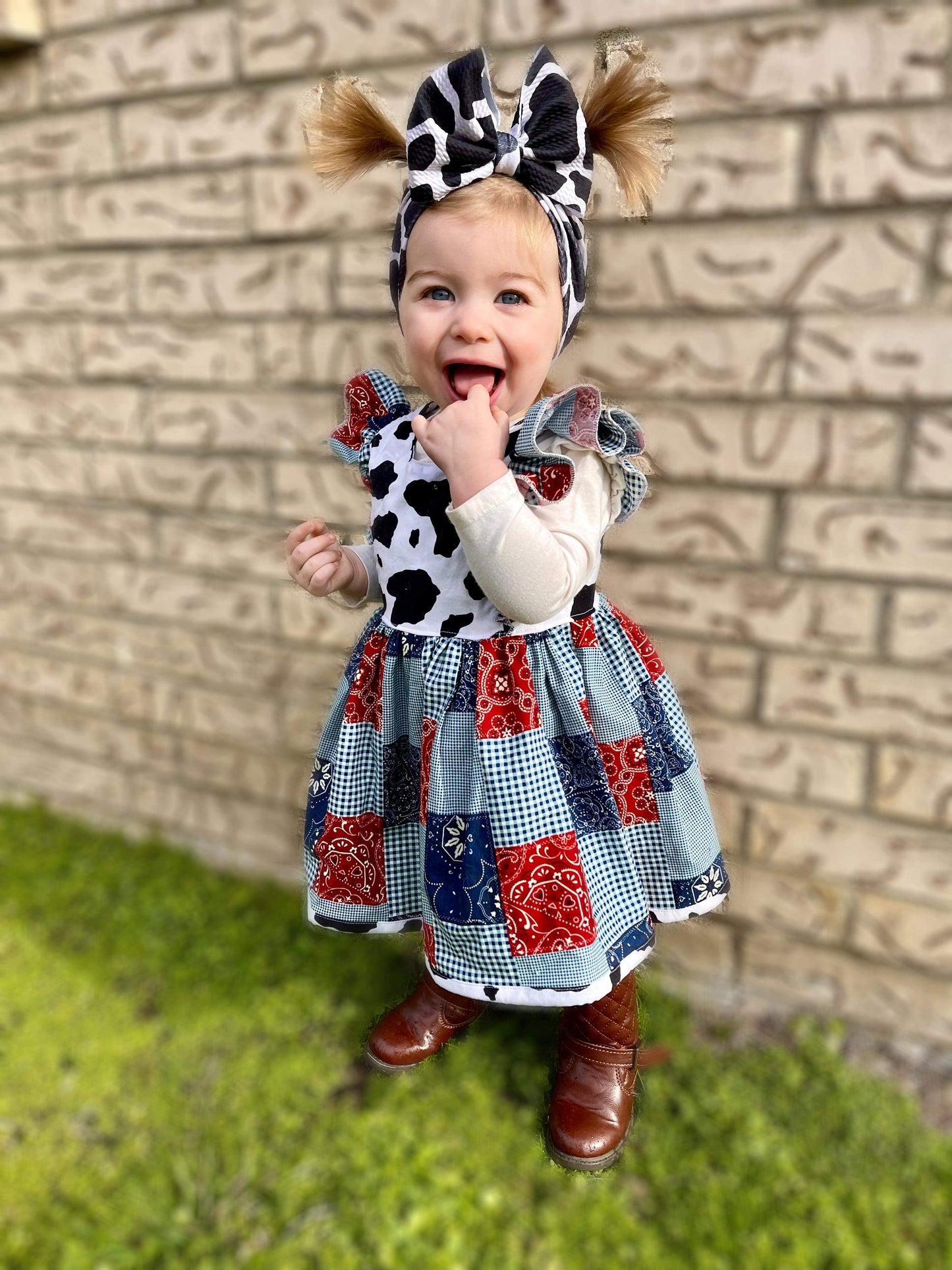 Western Dreams cow print dress