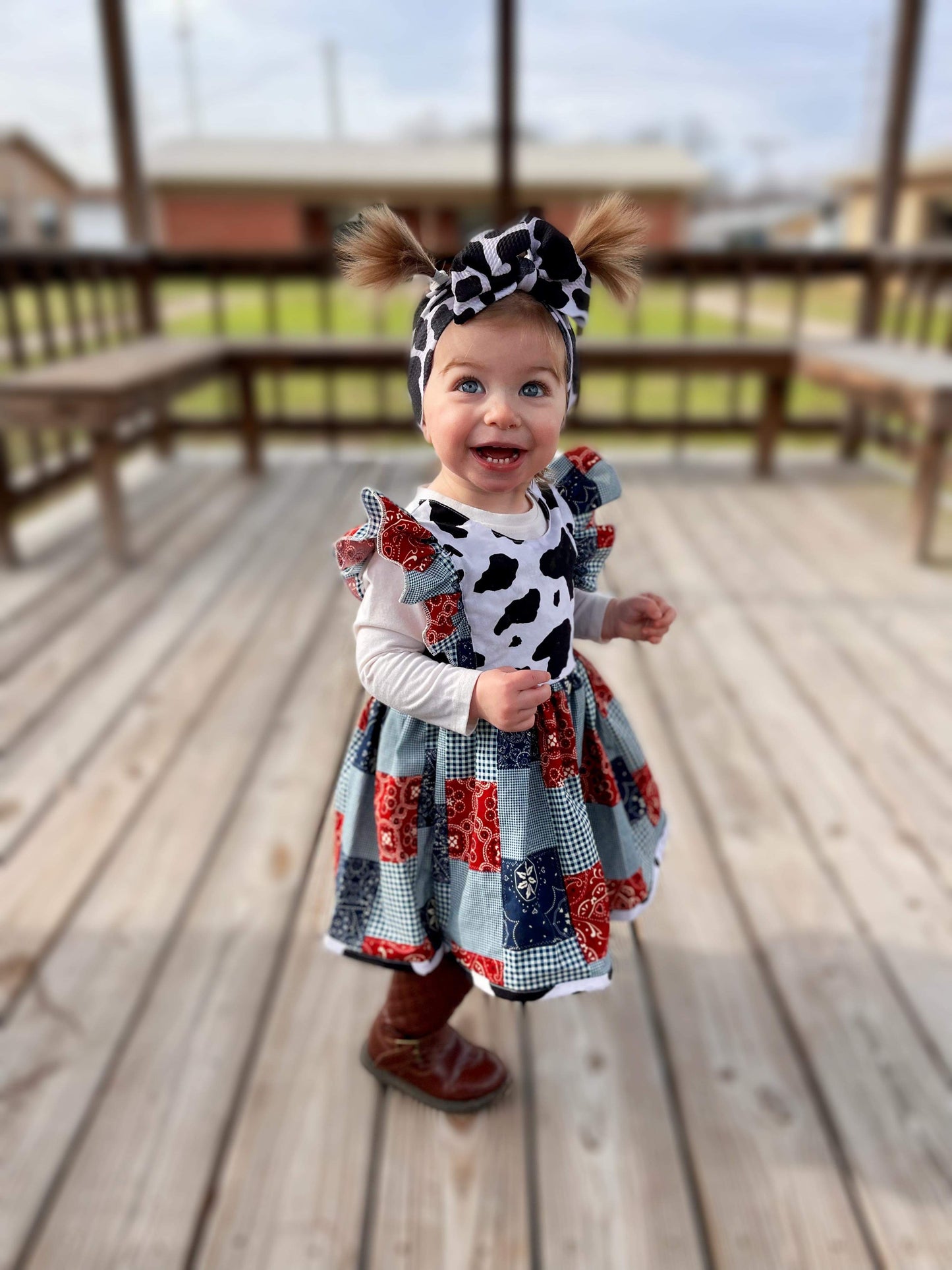 Western Dreams cow print dress