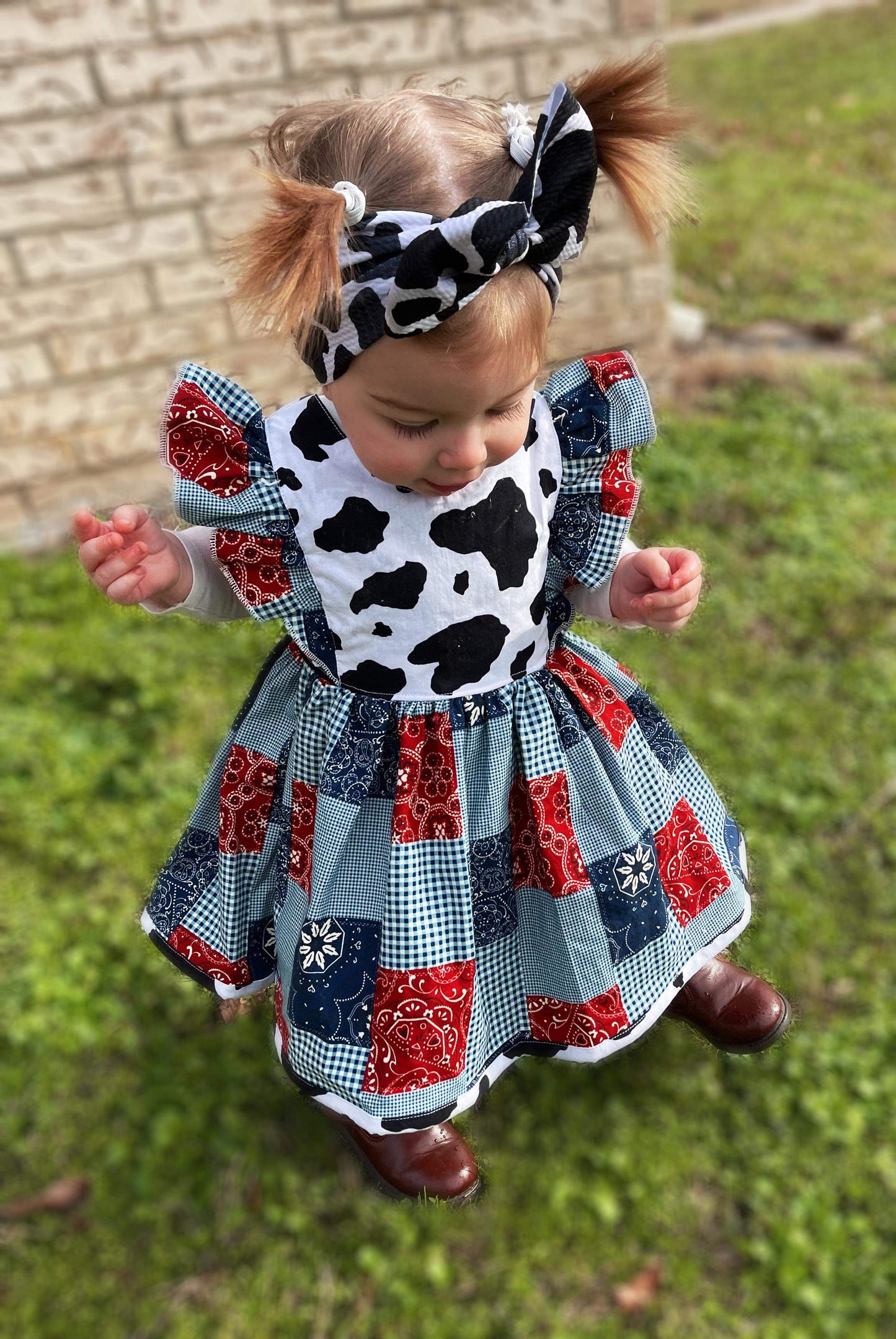 Western Dreams cow print dress